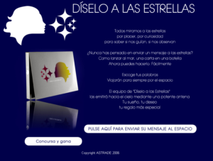 Diselo a las estrellas en navidad