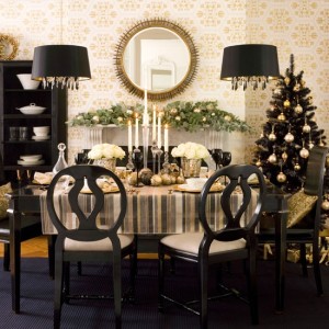 decoración navideña en color negro