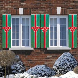 ventana decorada para Navidad