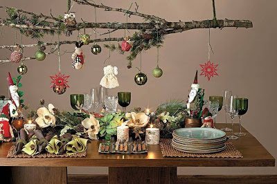 decorar con árbol navideño horizontal