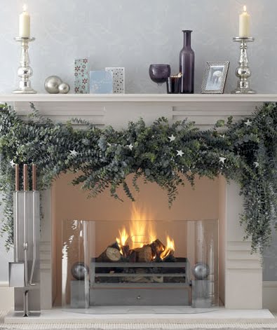 decorar navidad chimenea