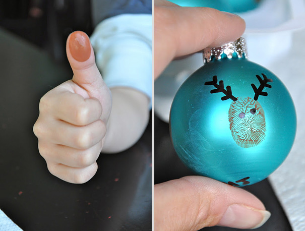 Ideas para decorar en Navidad huellas dactilares