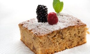 Pastel de manzana y nueces