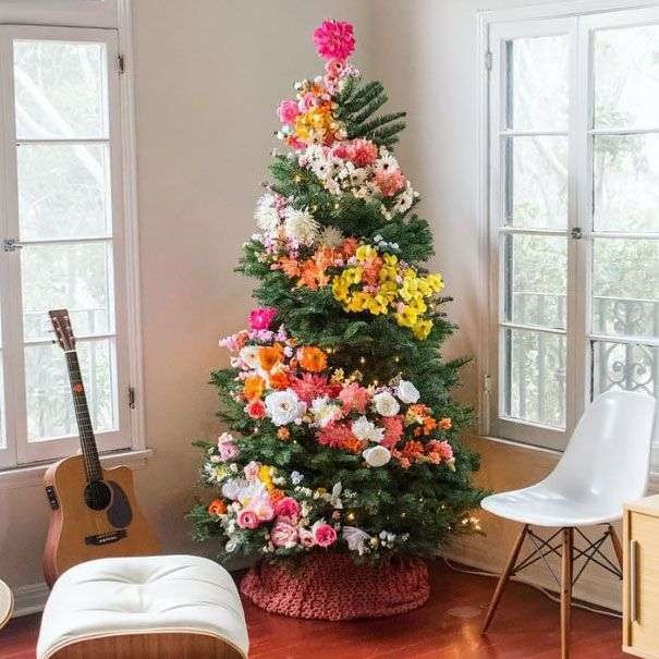 decoración de Navidad - árbol de flores