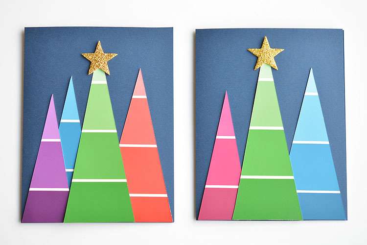 Felicitaciones de Navidad personalizadas 7 Felicitaciones de Navidad - árboles degradados