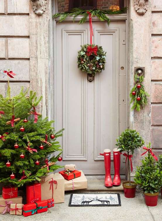 decorar la puerta de casa en Navidad VII