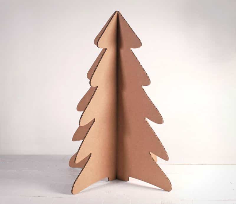 para hacer árbol de Navidad con cartón