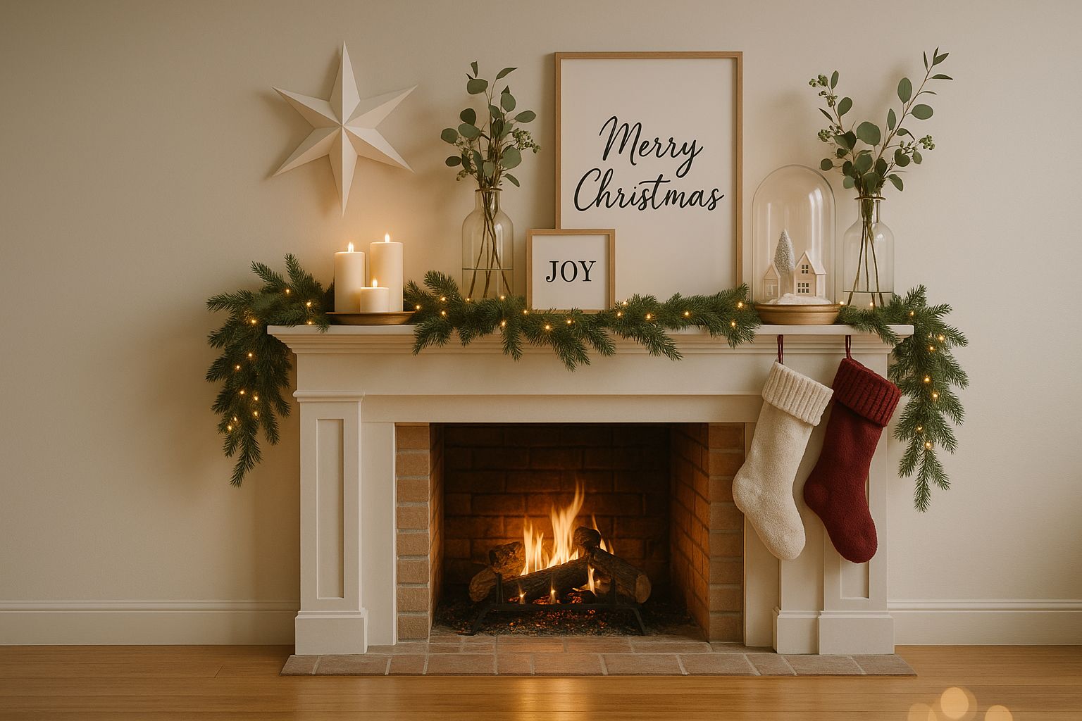 7 ideas para decorar la repisa de la chimenea en Navidad de forma eficaz