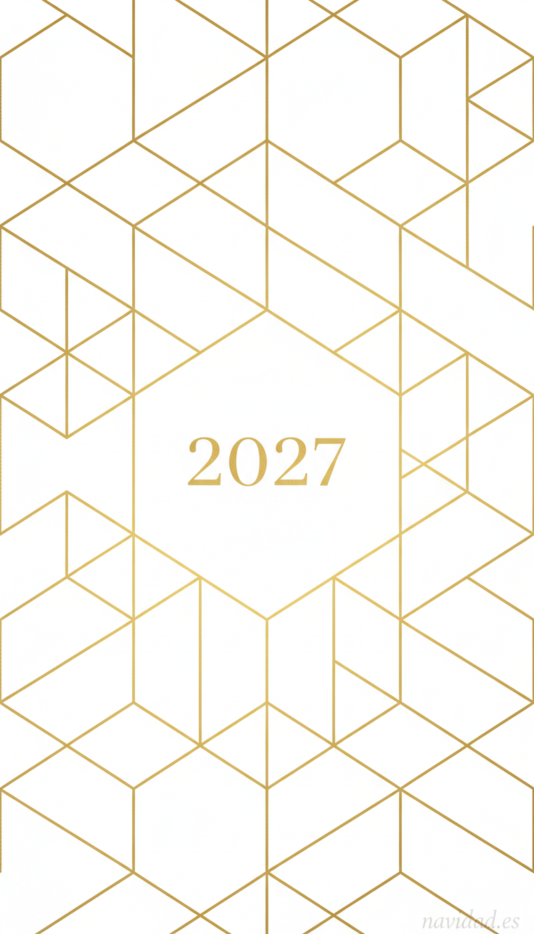 Fondo de pantalla Año Nuevo 2027 - patrón geométrico minimalista 2027