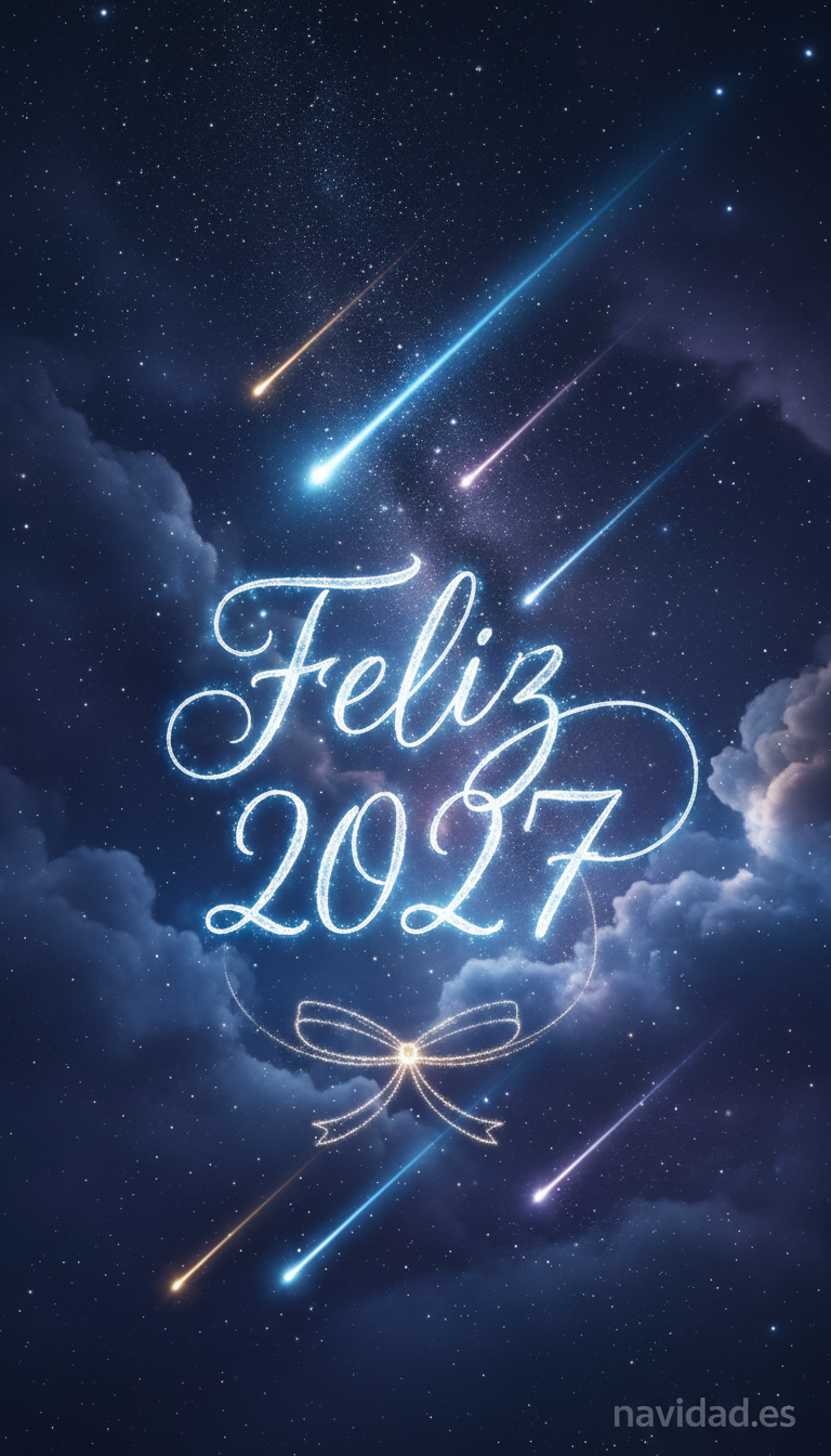 Fondo de pantalla Año Nuevo 2027 - estrellas fugaces Feliz 2027