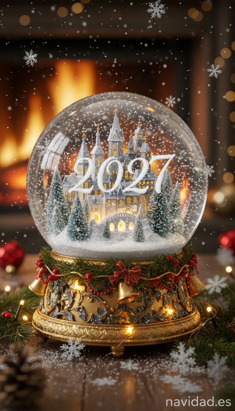 Fondo de pantalla Año Nuevo 2027 - bola de cristal 2027