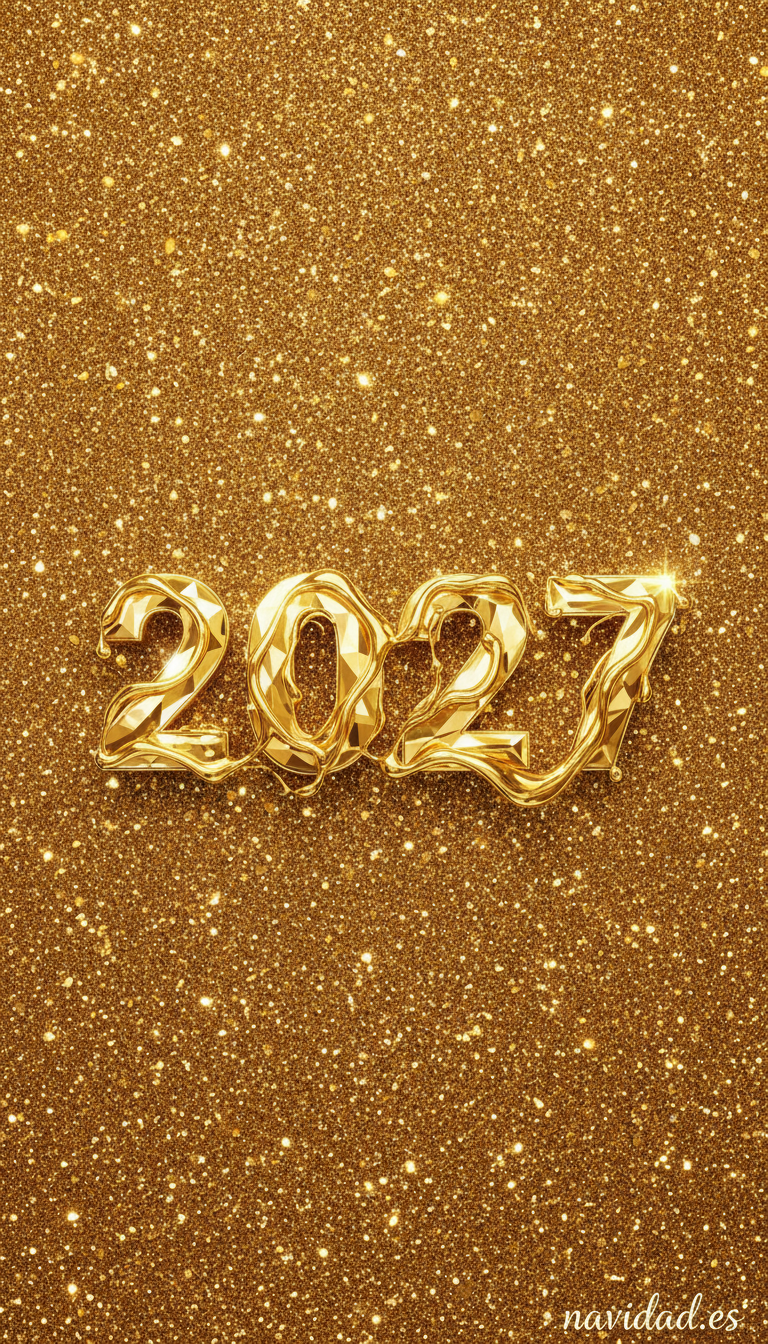 Fondo de pantalla Año Nuevo 2027 - glitter dorado 2027