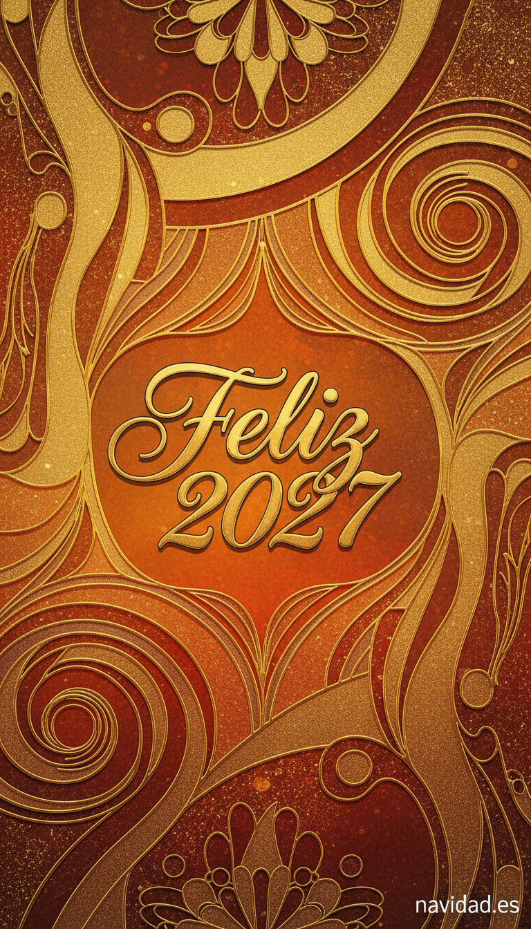 Fondo de pantalla Año Nuevo 2027 - texturas doradas Feliz 2027