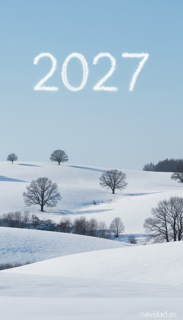 Fondo de pantalla Año Nuevo 2027 - paisaje invernal sereno 2027