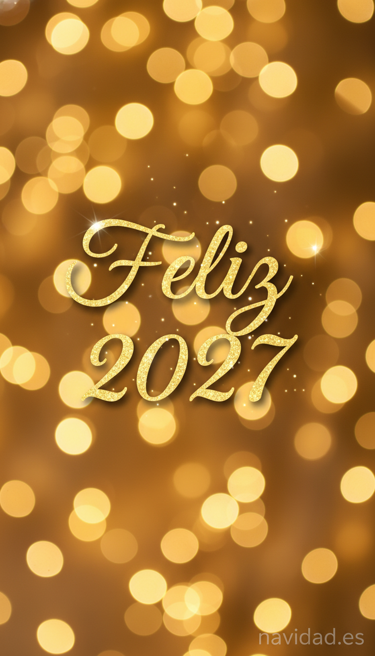 Fondos de pantalla para celebrar el Año 2027: diseños festivos para móvil y escritorio 11 Fondo luces bokeh Feliz 2027