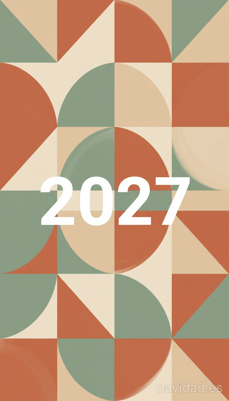 Fondos de pantalla para celebrar el Año 2027: diseños festivos para móvil y escritorio 16 Fondo geométrico abstracto 2027