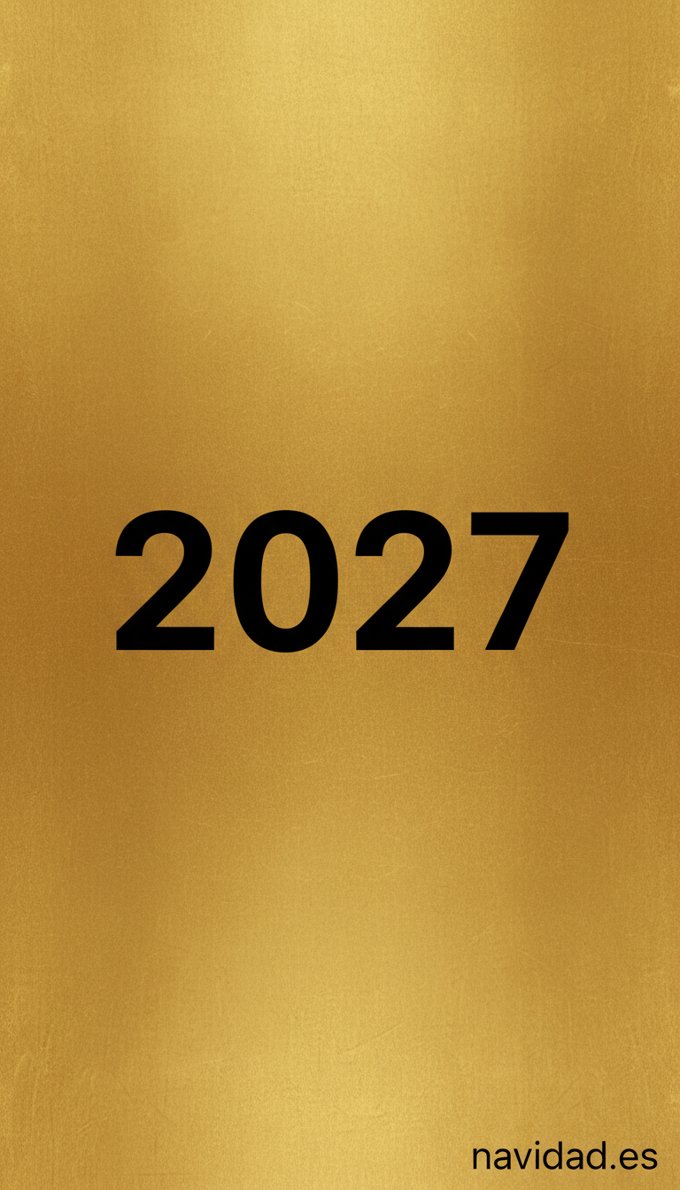 Fondos de pantalla para celebrar el Año 2027: diseños festivos para móvil y escritorio 29 Fondo minimalista negro sobre dorado 2027
