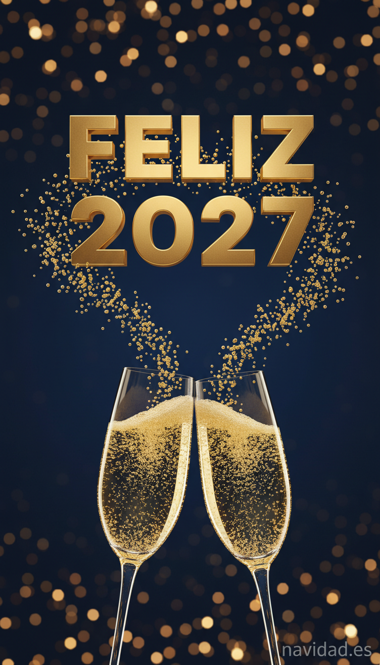 Fondos de pantalla para celebrar el Año 2027: diseños festivos para móvil y escritorio 6 Fondo brindis Año Nuevo 2027