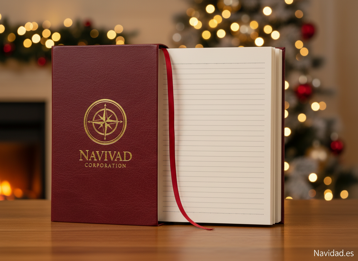 Tipos de agendas personalizadas perfectas para regalar en Navidad 2 Agenda cosida tipo libro personalizada para empresas en Navidad