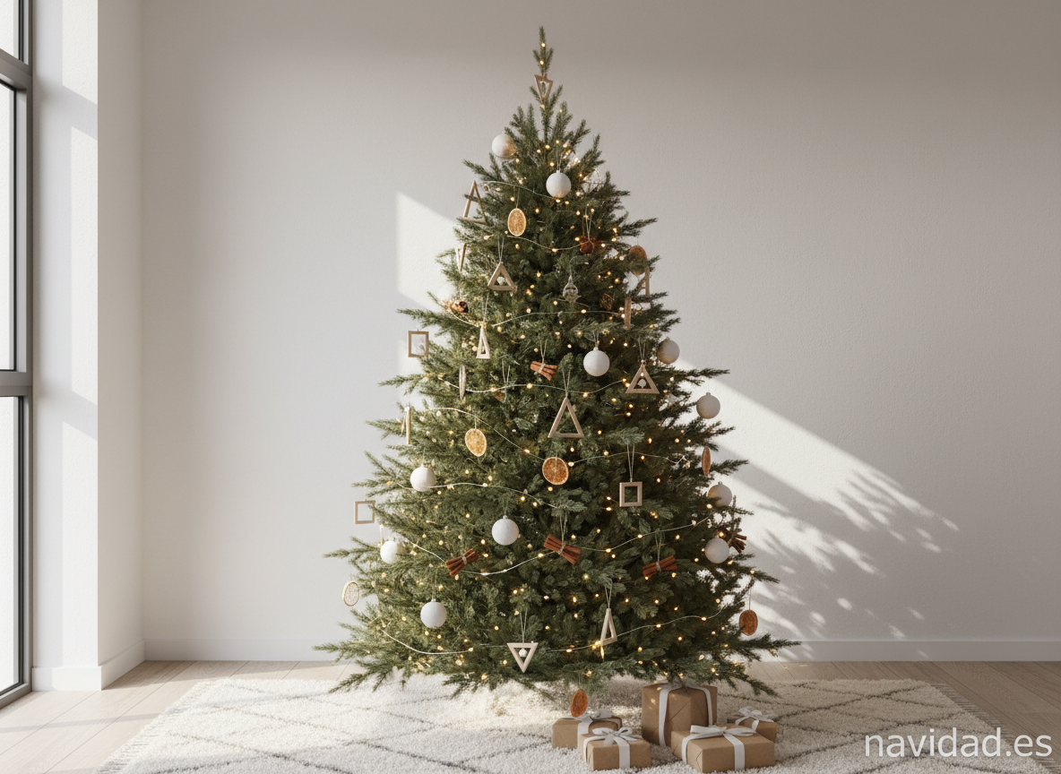 Árbol de Navidad estilo escandinavo minimalista