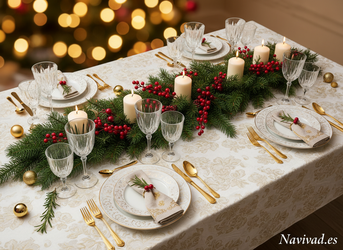 Cómo decorar una mesa de Navidad: tips, ideas y ejemplos para una cena perfecta 1 Cómo decorar una mesa de Navidad con elegancia