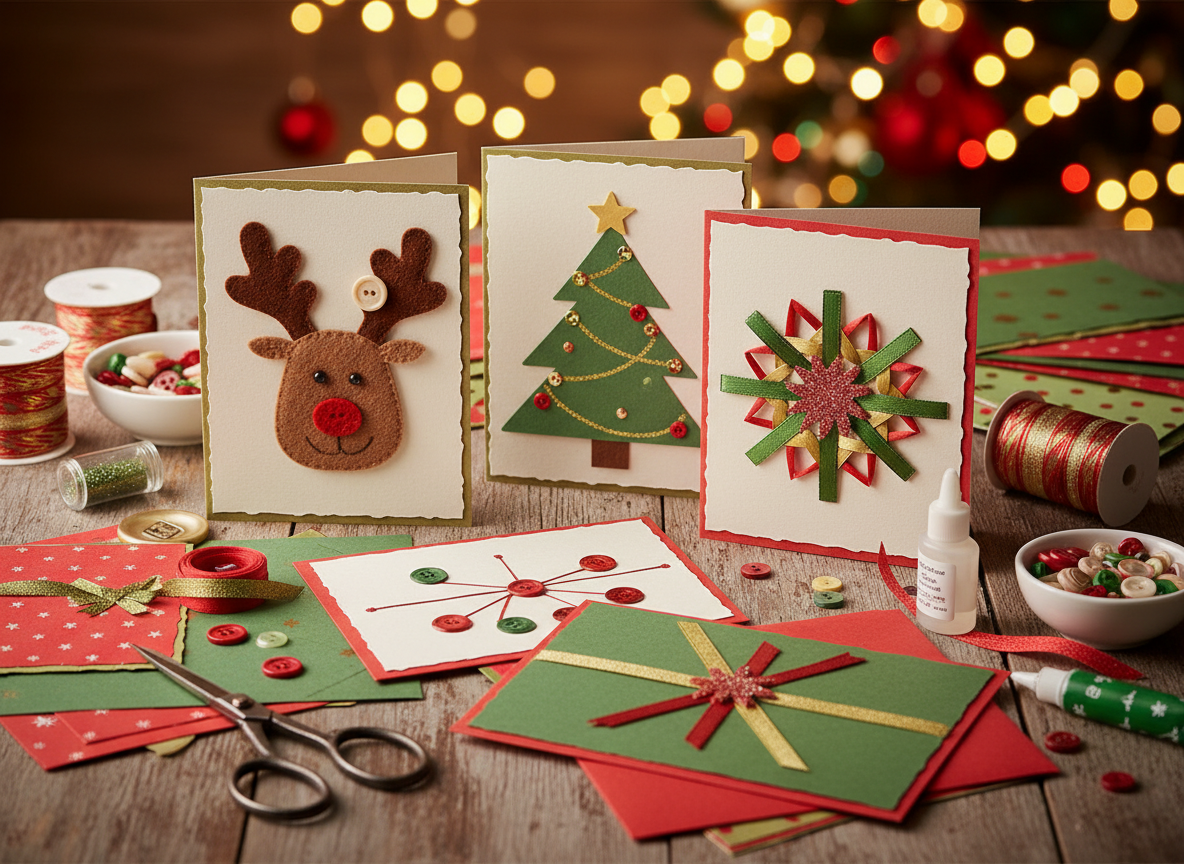 Cómo hacer tarjetas navideñas caseras: tutorial paso a paso 1 Cómo hacer tarjetas navideñas caseras