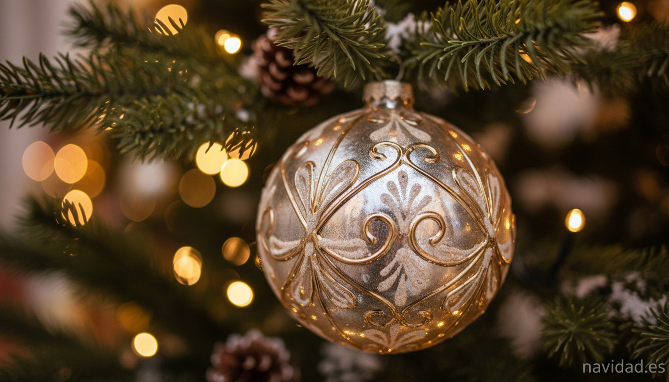 Árbol de Navidad del Vaticano 2026: tradición en San Pedro 1 Detalle de esfera luminosa decorando el arbol de Navidad del Vaticano con luces calidas