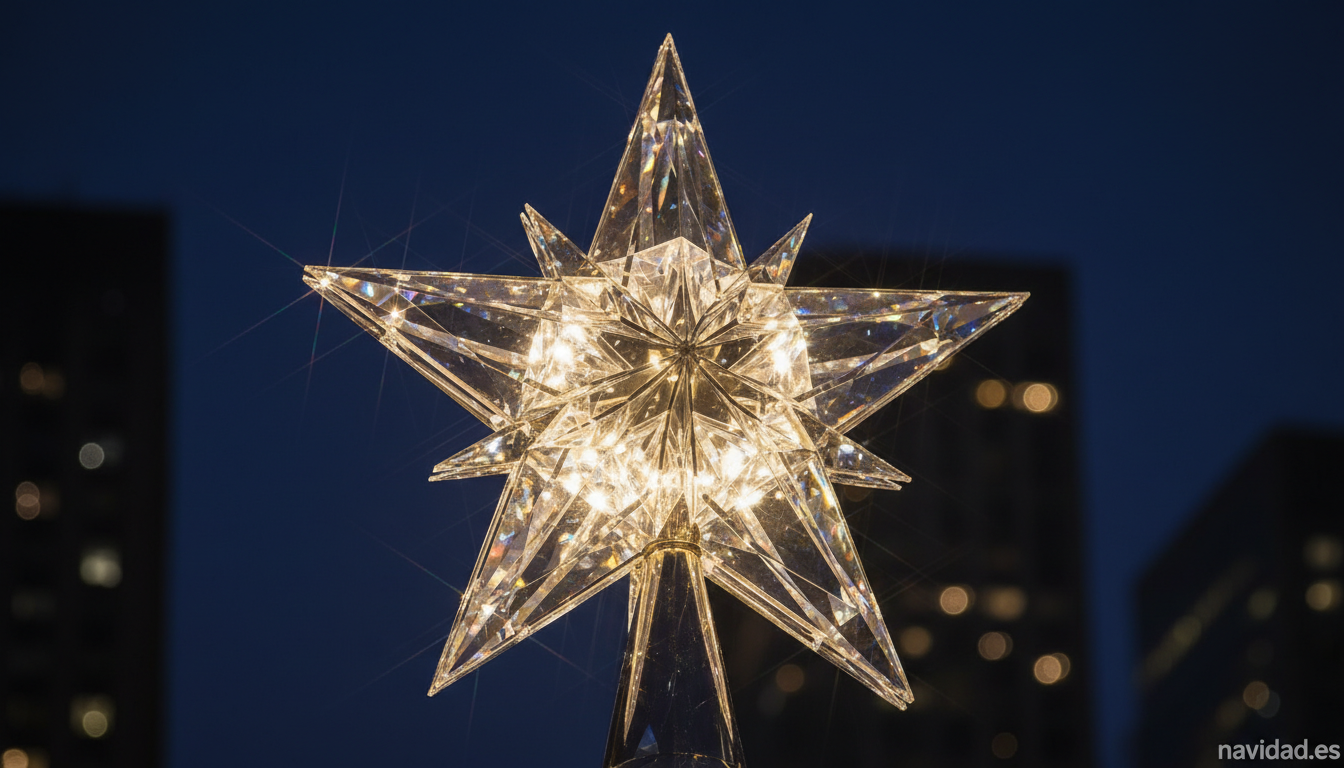 Estrella Swarovski en lo alto del árbol de Navidad del Rockefeller Center
