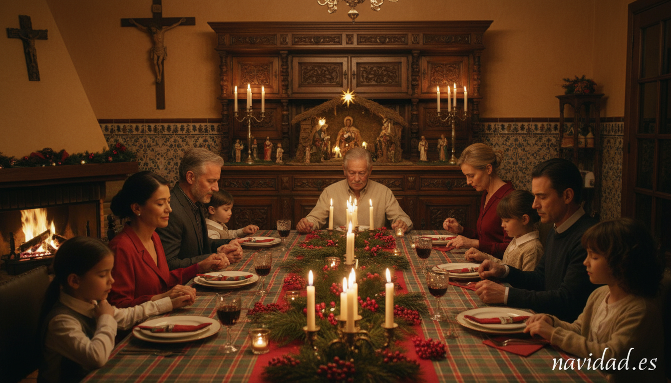 Un sueño de Navidad: cuento de paz, familia y esperanza para Nochebuena 2 Familia diversa reunida alrededor de la mesa en Nochebuena