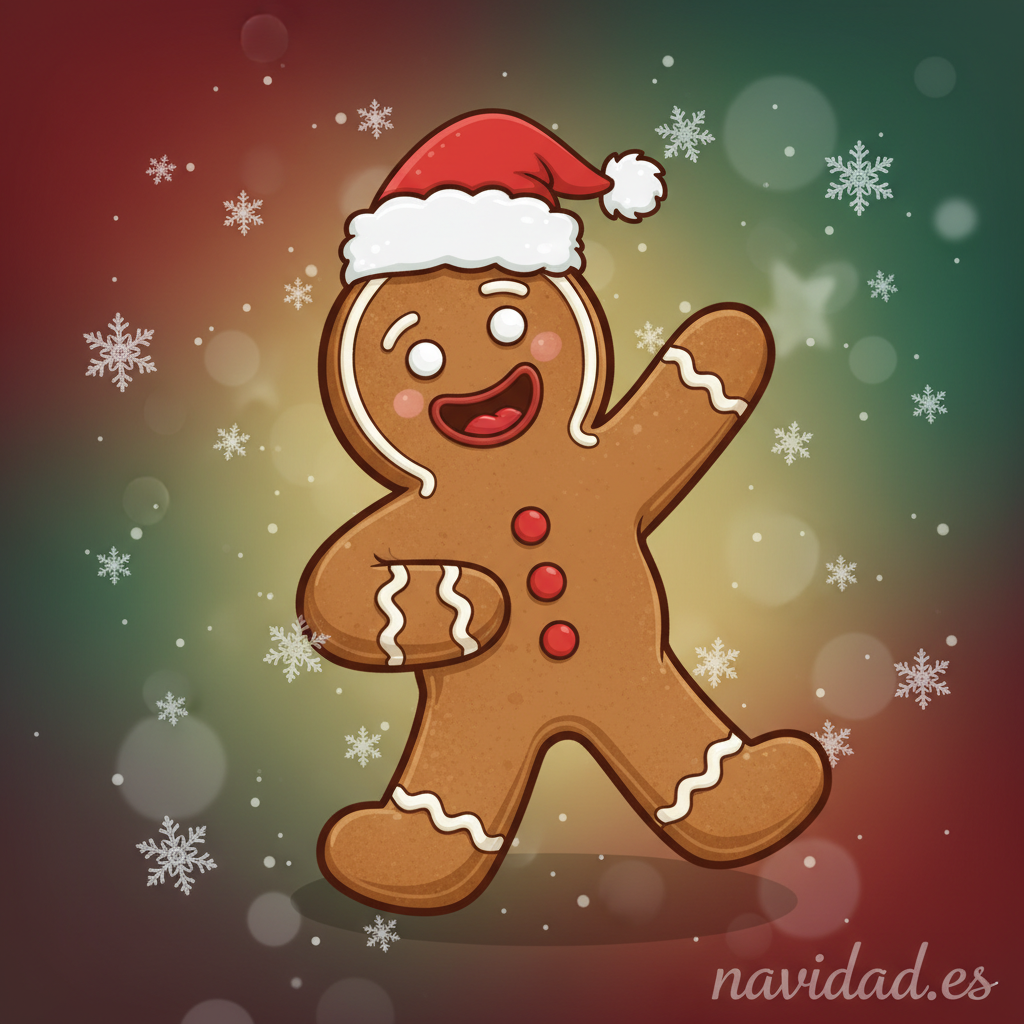Felicitaciones de Navidad graciosas 2026 para enviar por Facebook y WhatsApp 6 Galleta de jengibre graciosa Navidad 2026
