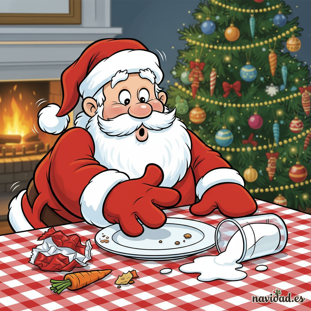 Felicitaciones de Navidad graciosas 2026 para enviar por Facebook y WhatsApp 4 Santa Claus con gesto cómico - humor navideño 2026