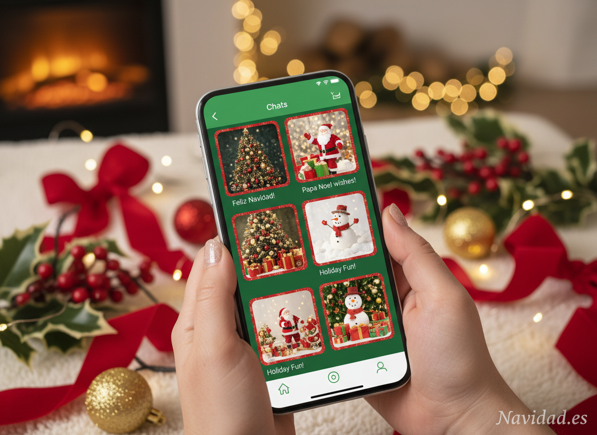 Envíar felicitaciones de Navidad en vídeo por WhatsApp