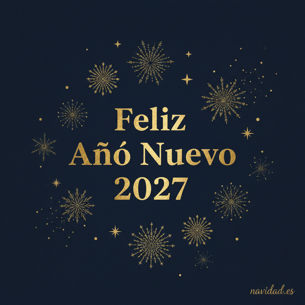 Tarjeta minimalista elegante Año Nuevo 2027