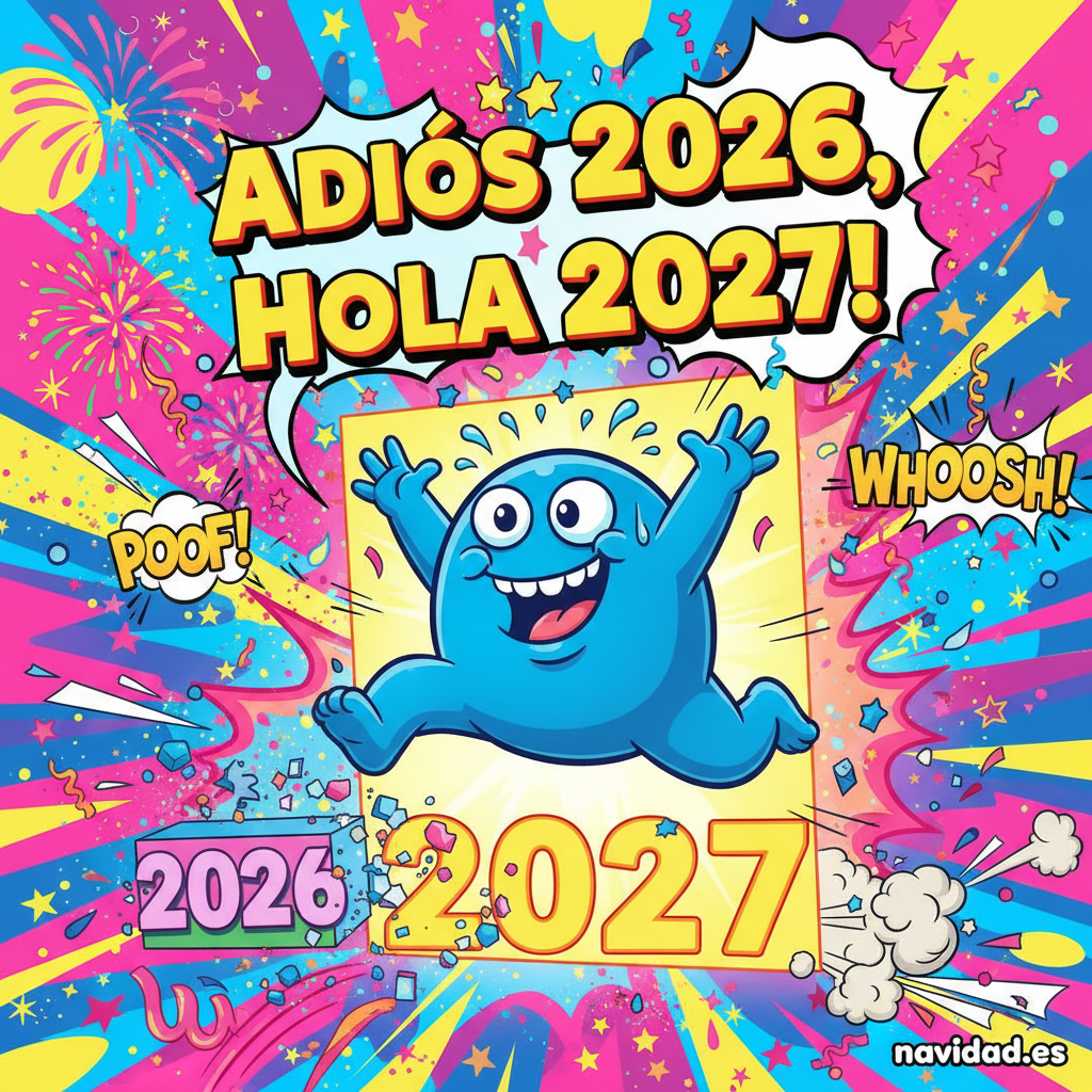 Imagen divertida Adios 2026 Hola 2027