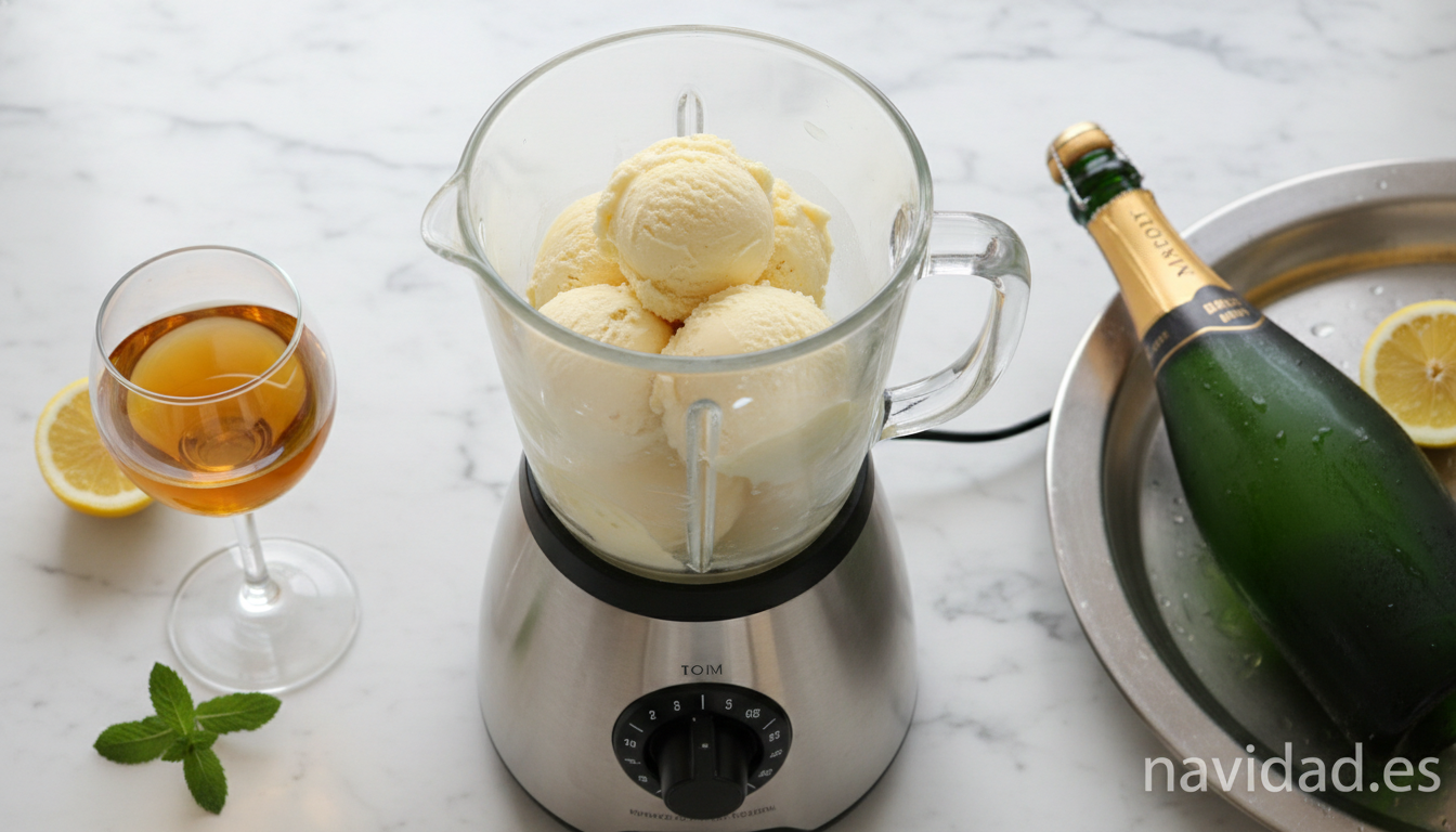 Ingredientes para preparar sorbete de cava con helado de limón