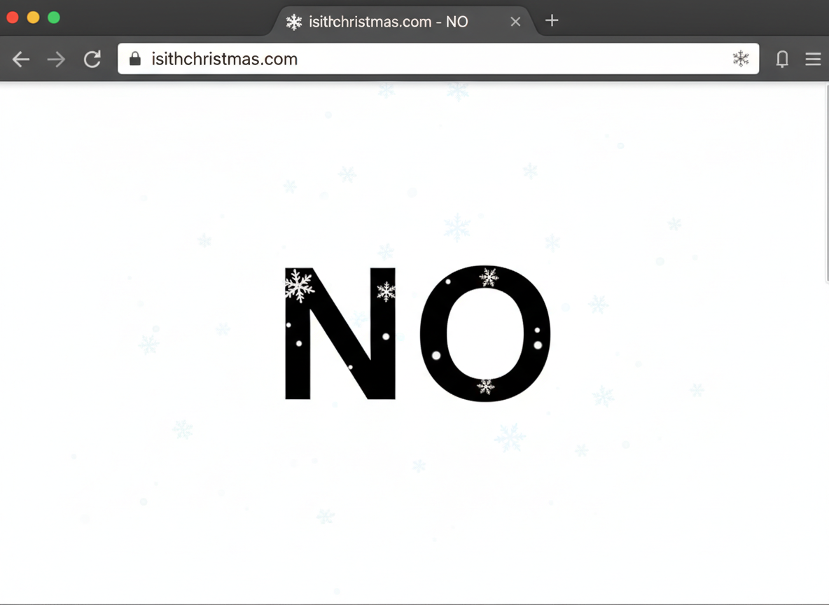 La famosa web isitchristmas.com con su respuesta minimalista