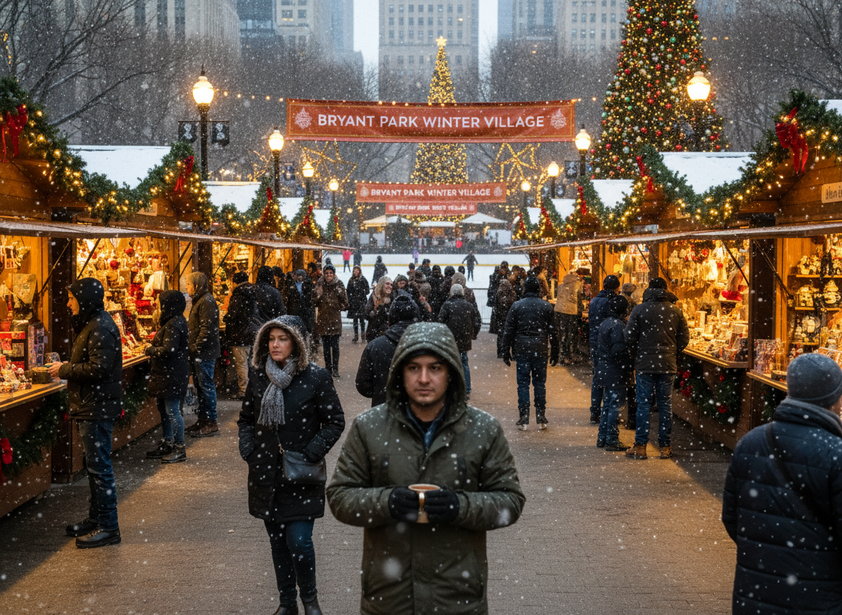Mercadillos de Navidad en Nueva York - Bryant Park Winter Village