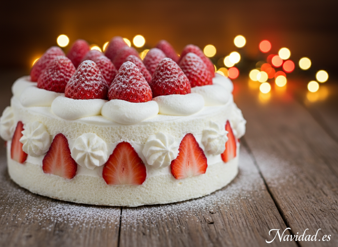 Kurisumasu Keki: la tarta de Navidad japonesa con fresas y crema