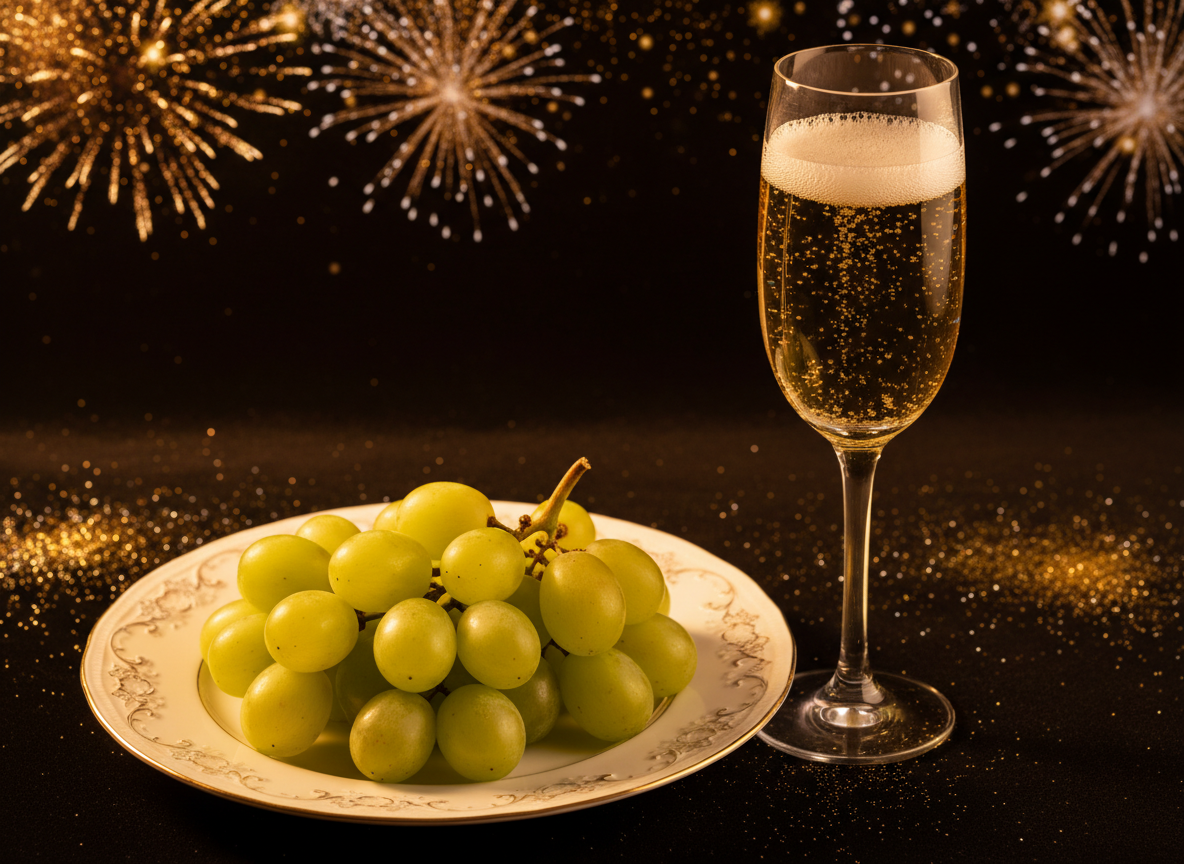 Uvas de la suerte para recibir el Año Nuevo 2027