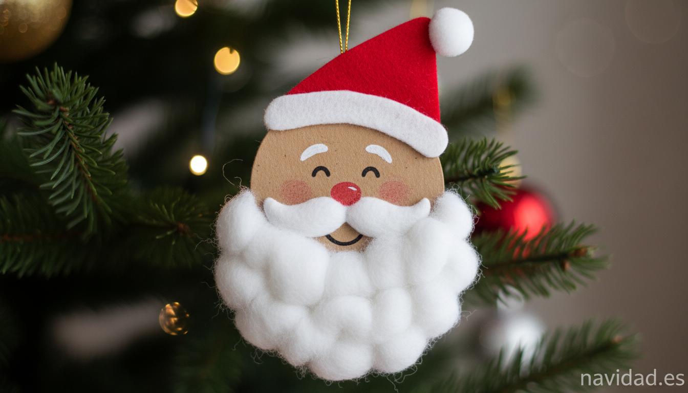 Caritas de Papá Noel para colgar en el árbol de Navidad 2026 1