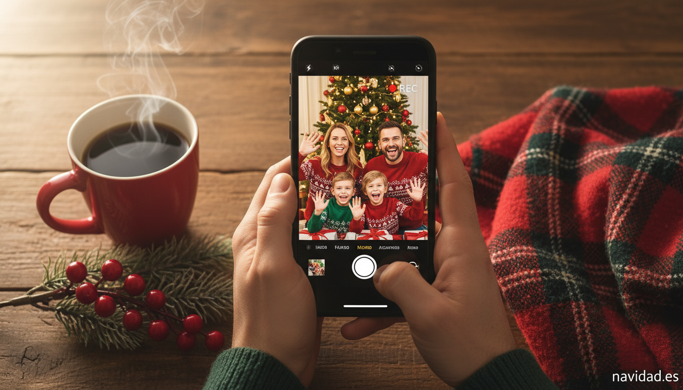 Cómo grabar felicitaciones de Navidad en vídeo (guía 2026) 1 Cómo grabar felicitaciones de Navidad en vídeo (guía 2026) 1