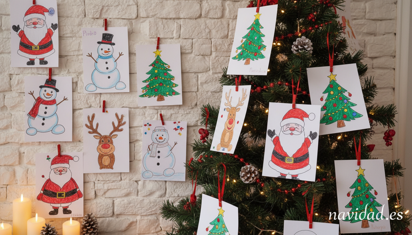 Colorea la Navidad: dibujos para imprimir y pintar con niños 1 Colorea la Navidad: dibujos para imprimir y pintar con niños 1