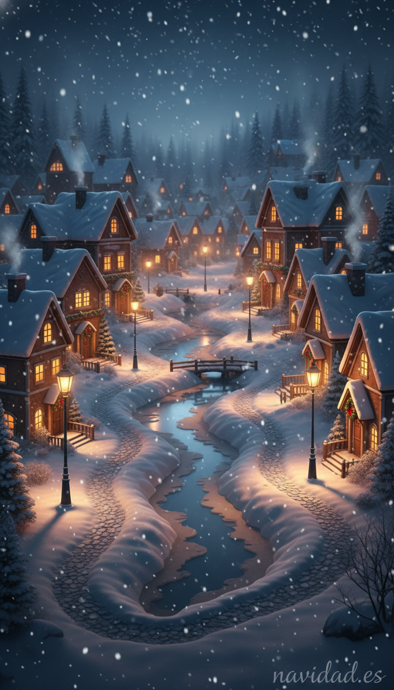 Fondos de móvil con paisajes nevados para Navidad 2026 2 Fondos de móvil con paisajes nevados para Navidad 2026 2