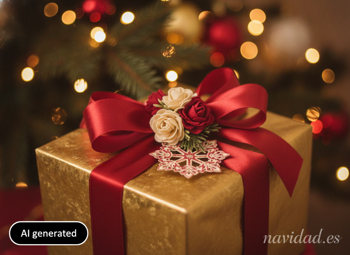 Cajas de zapatos decoradas para regalos de Navidad 2 Caja de zapatos decorada con lazo, lista como regalo de Navidad