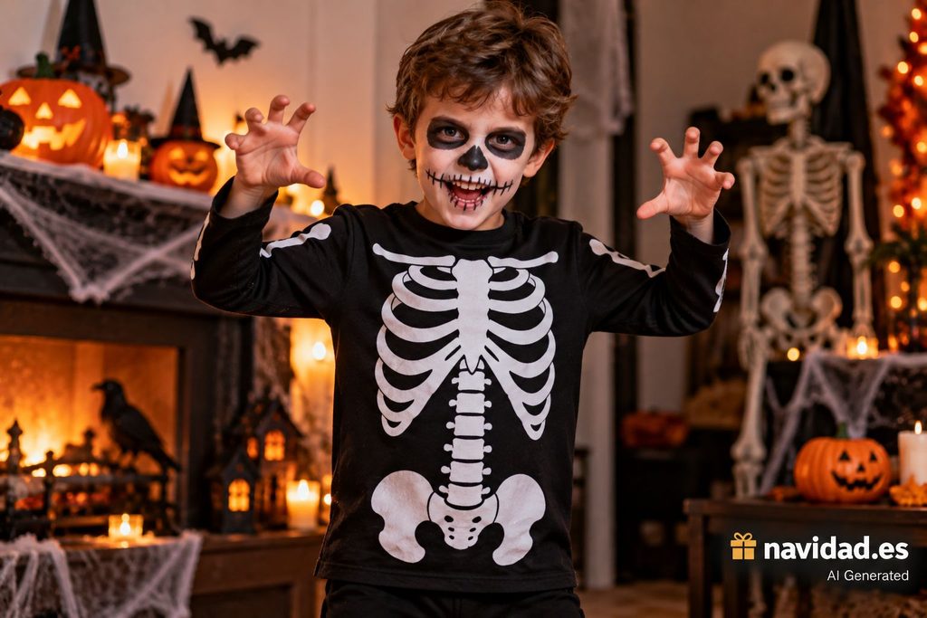 10 disfraces de Halloween caseros fáciles y baratos para hacer en casa 2 disfraces de Halloween caseros - esqueleto